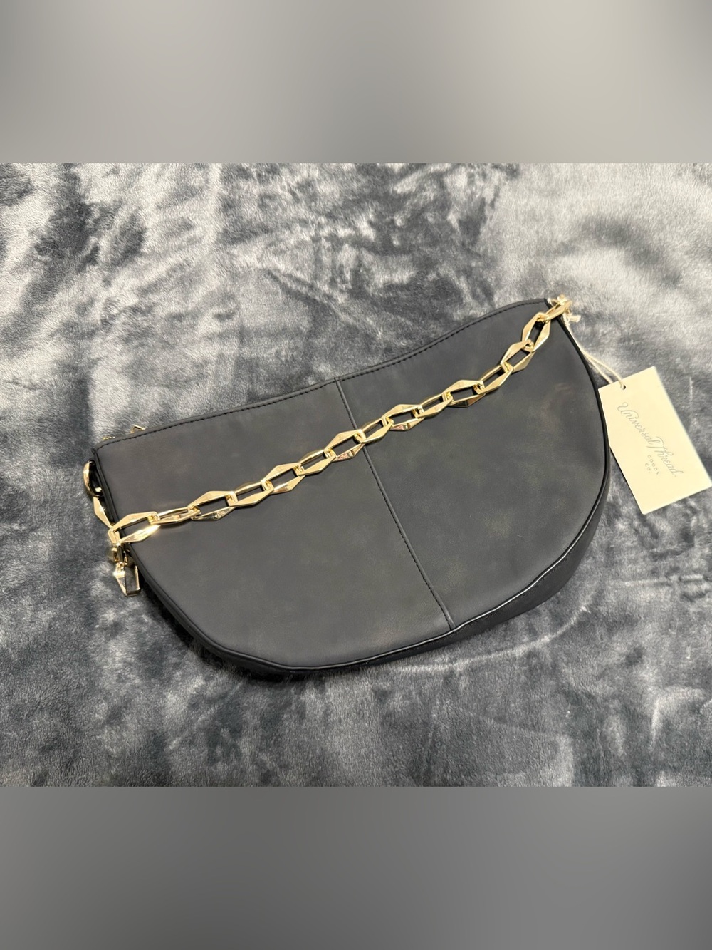 Universal Thread Black Shoulder Bag with Gold Chain